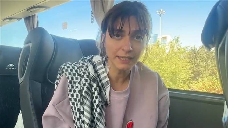 israilde alikonulan kuresel sumud filosunun turk aktivisti sena polat bizim yasadiklarimiz filistinli tutsaklarin yasadiklari yaninda hicbir sey RsV8p5LZ